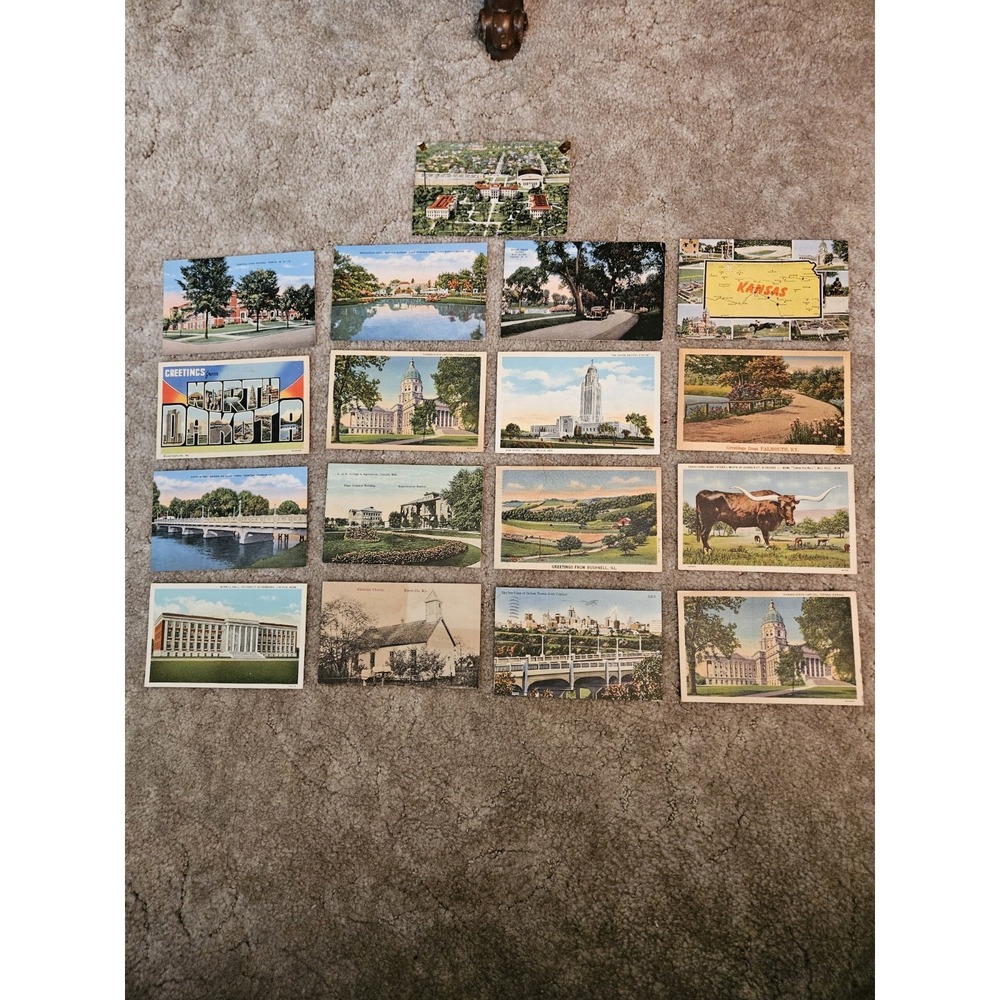 Lot Of 17 Vintage 1940s Postcards